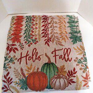 SET of 7 TAPESTRY HELLO FALL PLACE MATS (small flaw)